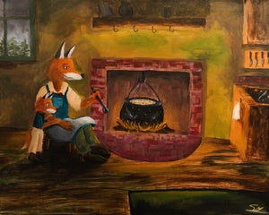 Foxes making Stew by Sasha Miotke