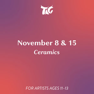November 8 & 15: Ceramics