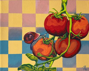 Tomatoes on the Vine by Julia Blakely