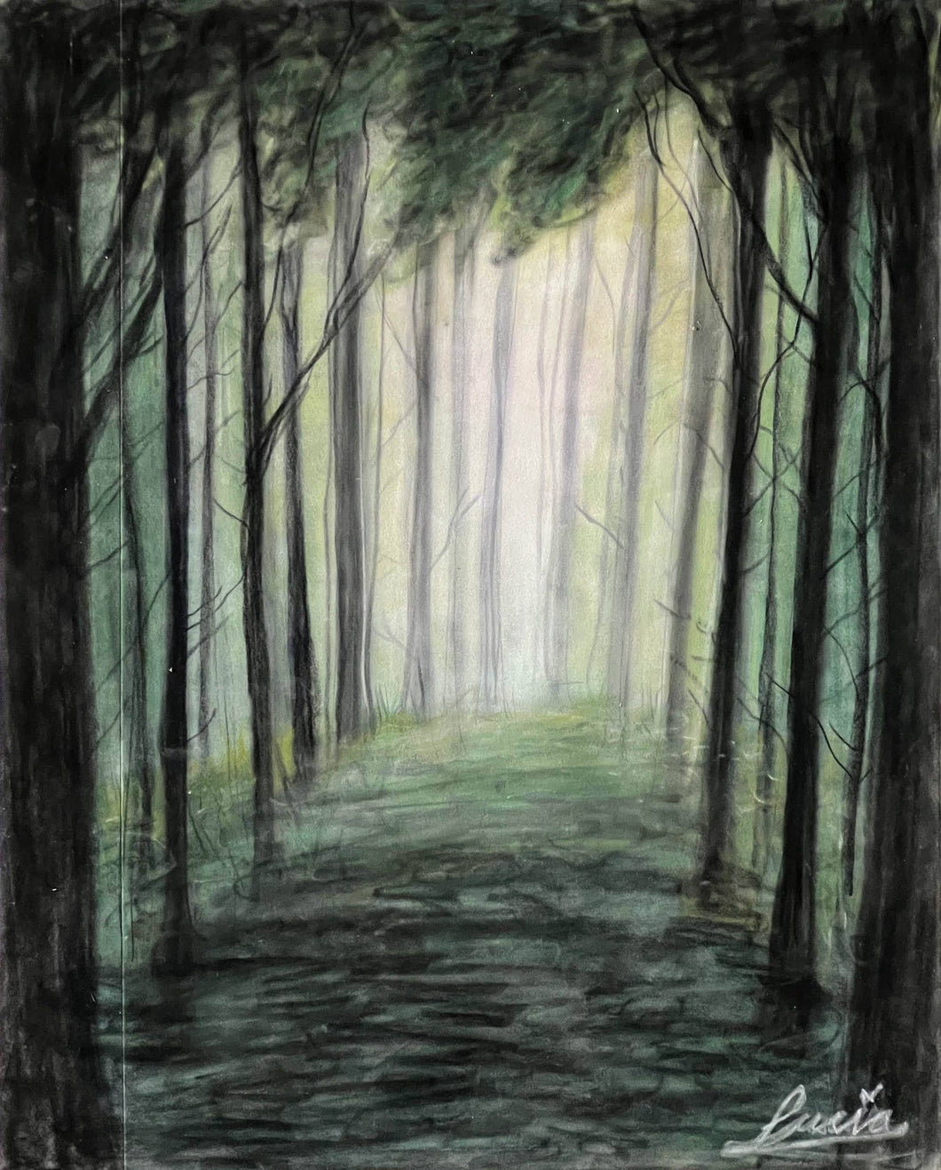 Foggy forest by Lucia Rodger