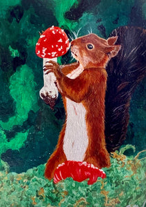 Squirrely and Her Mushroom Prize by Cat Corazza