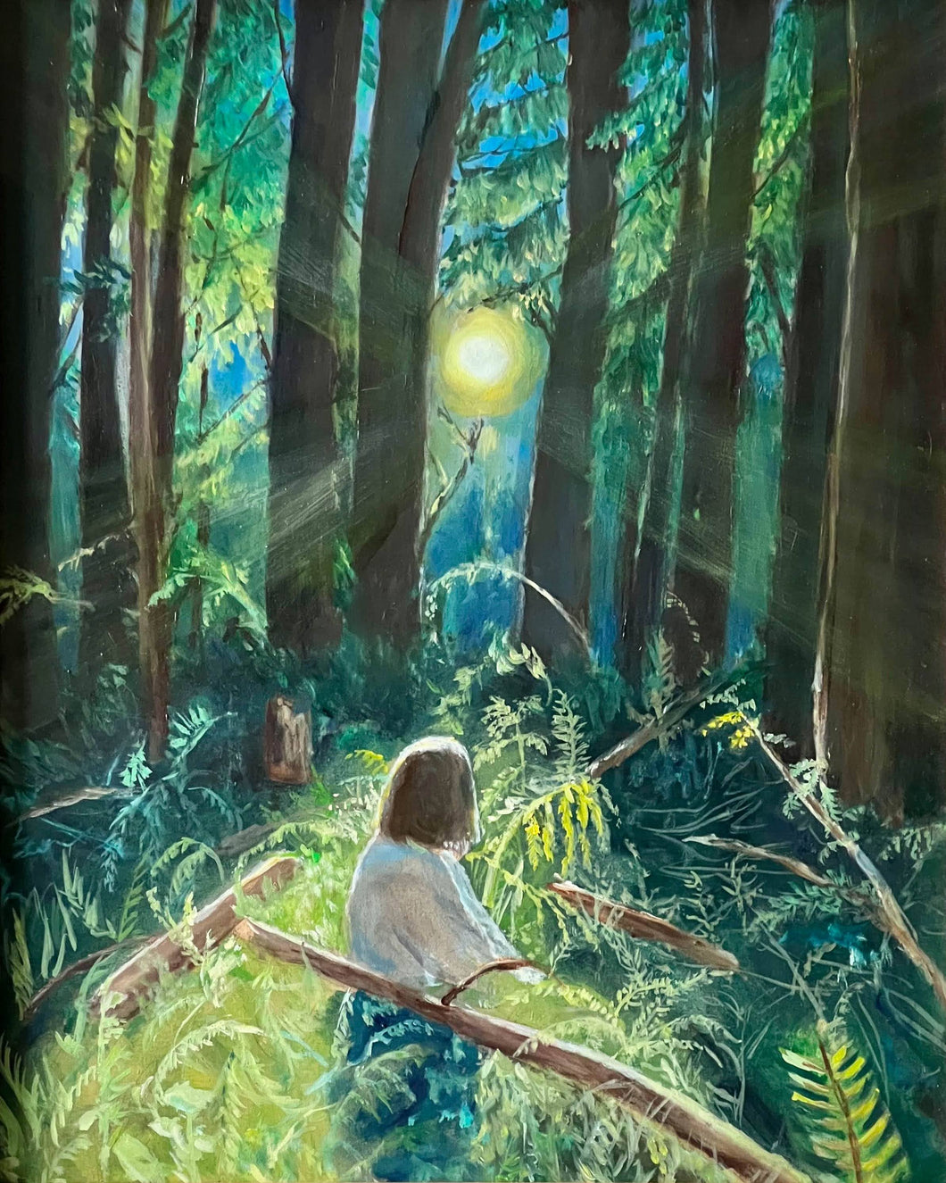 Girl in a forest by Lucia Rodger